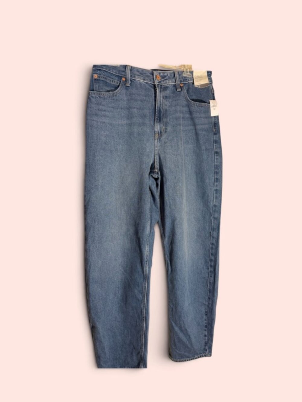 NWT Gap Curvy High Rise Barrel Medium Wash Jeans Sz 12/31 Waist Tall